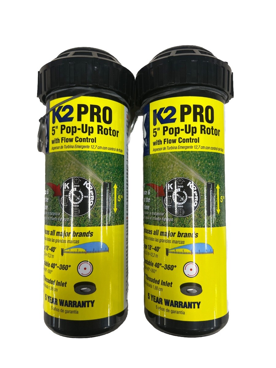 K-Rain K2 Pro 5" Sprinkler Pop-Up Rotor with Flow Control, (2 PACK) | eBay