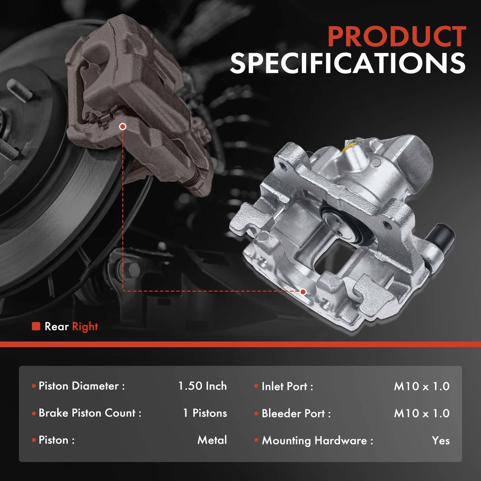 Pinza de freno de disco de pasajero trasero con soporte para Mazda 5 2006-2010 2012-2015 Foto 2 de 4