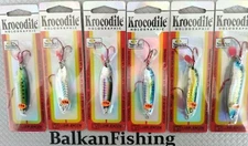 LUHR JENSEN Krokodile X-treme Holographic Spoon Pike, Perch, Saltwather Fishing 