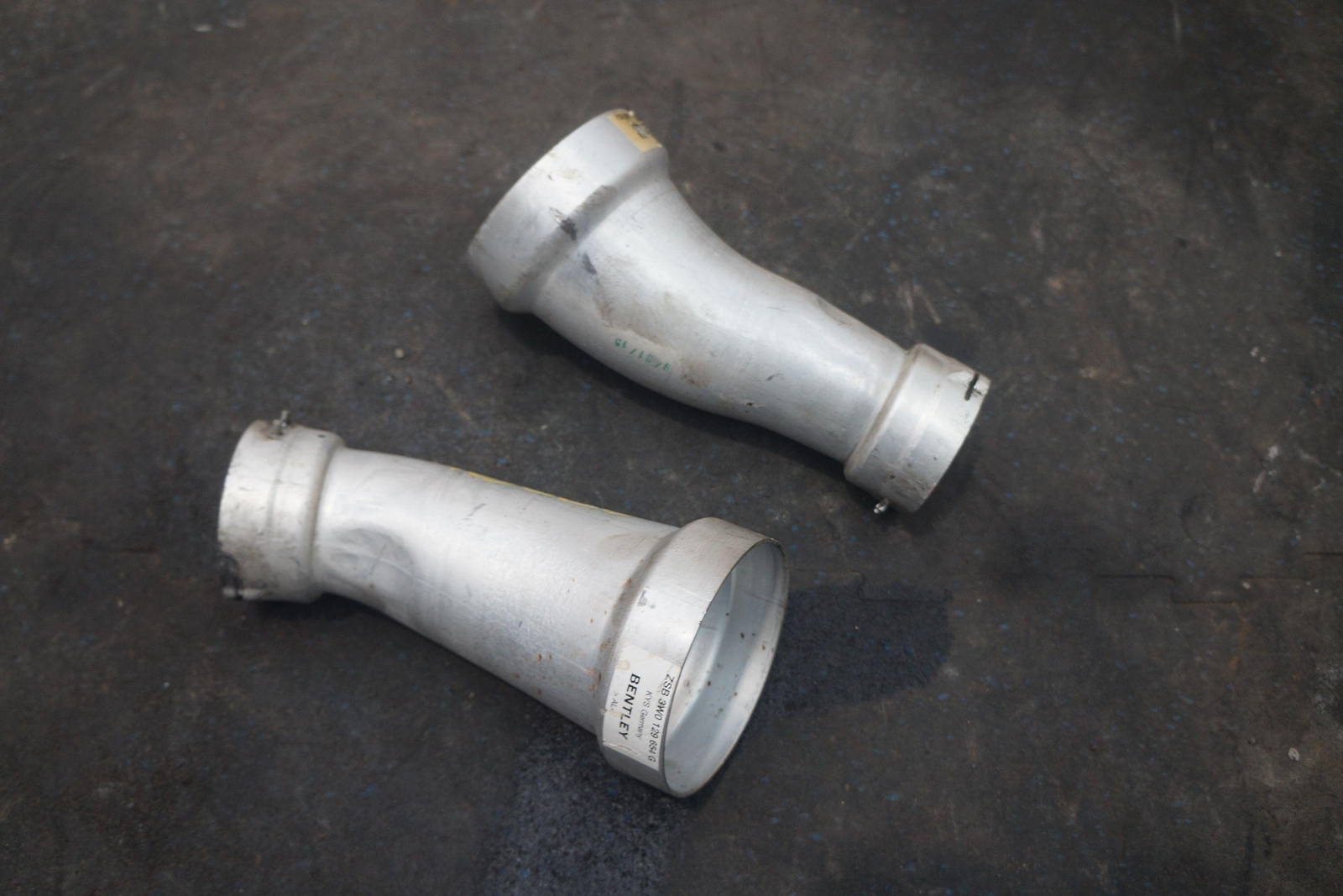 Set Left Right Intercooler Air Pipe Hose 3W0129654G Bentley Continental GTC 16