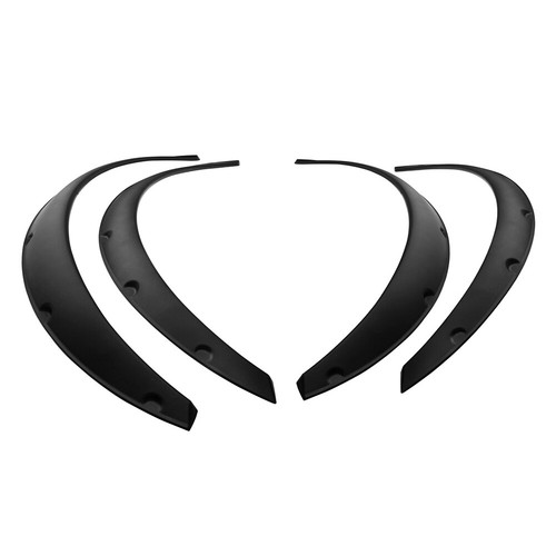 4x Universal Flexible Front+Rear Car Fender Flares Extra Wide Body Wheel Arches - Picture 5 of 7
