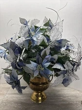 Large Floral Arrangement/ Center Piece In Gold Vase 24x24