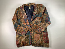 Womens Requirements Petite Multicolor Blazer Size 10 GUC