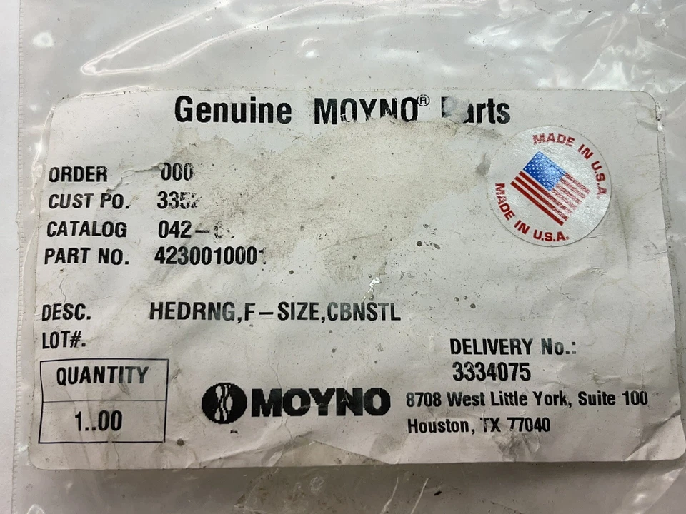 Moyno Headrings Seal Support #4230010001 Retaining Ring 4-1/2”x3”x1/2”(23J177) - Image 3 of 3
