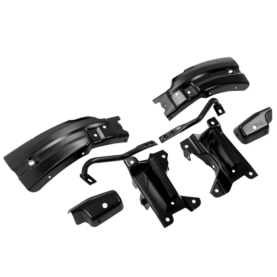 For 2007-2013 Silverado 1500 Front Bumper Mounting Support Brace Bracket Set 8pc - Imagem 2 de 4