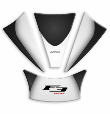 AZ Graphishop Paraserbatoio In Resina 3D Per MV Agusta F3 675 (2012-2017), Modello GP-235(M), Colore Bianco, Made In Italy