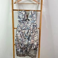 Zimmermann Party Dress Womens Multicoloured Sleeveless Strapless Pencil