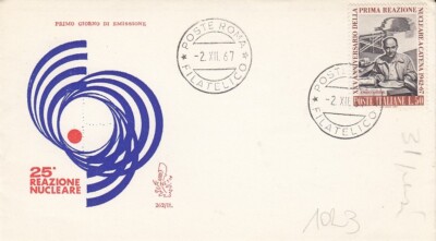 2.12.1967-1 FDC FIRST DAY ''25. JAHRESTAG DER KETTENREAKTION'' (1023)