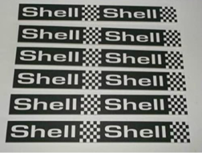 Greenhills Slot Car Pit Wall Black - Shell x 6 1:43 Scale - Brand New - MACC882