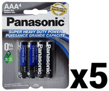 20 PANASONIC AAA BATTERIES SUPER HEAVY DUTY ZINC CARBON BATTERY NEW EXP 2026