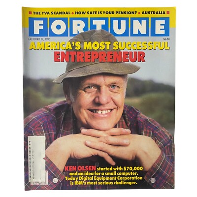 Fortune Magazine October 27, 1986 Ken Olsen, Most Successful Entrepreneur VG