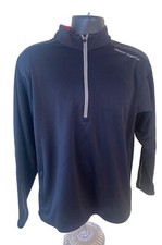 Under Armour Jacket Mens Medium Black Storm Golf 1/4 Zip Pullover 1232941