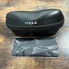 Vogue Eyeglasses Sunglasses Sun Glasses Black Hard Zipper Case black w/cloth-481