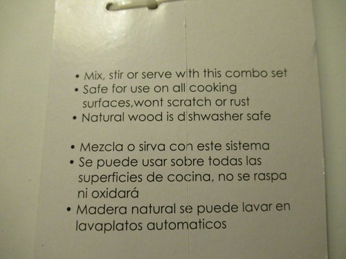 Bene Casa: 2 PC Wood Utensil Set / Brand New - Picture 6 of 7