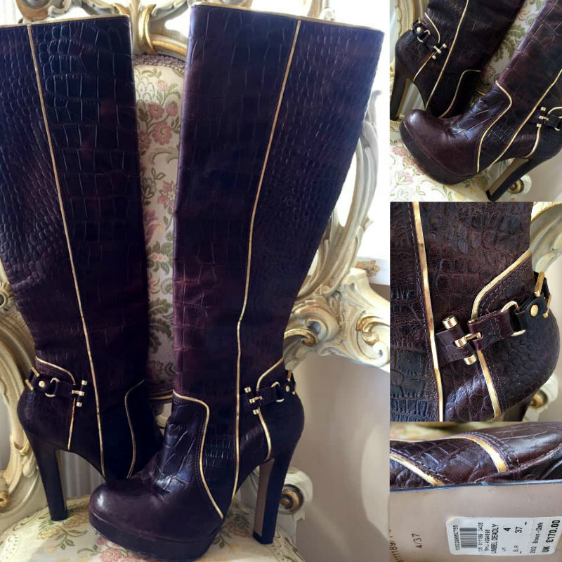 Ltd Edition RIVER ISLAND BROWN LEATHER BOOTS *£170* COMPLETELY SOLDOUT WORN ONCE