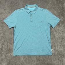 Tommy Bahama Polo Shirt Mens Large Blue Island Zone Golf Performance Pique