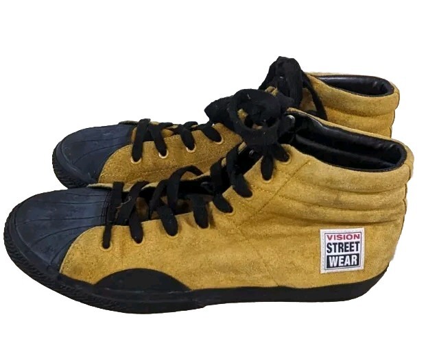 Vision Street Wear Suede Hi, Vintage, Mustard / Black, VMF4FWSH02