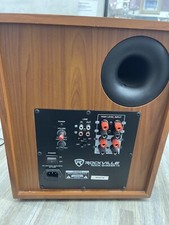 Rockville Rock Shaker 10" Inch Wood 600w Powered Home Theater Subwoofer Sub