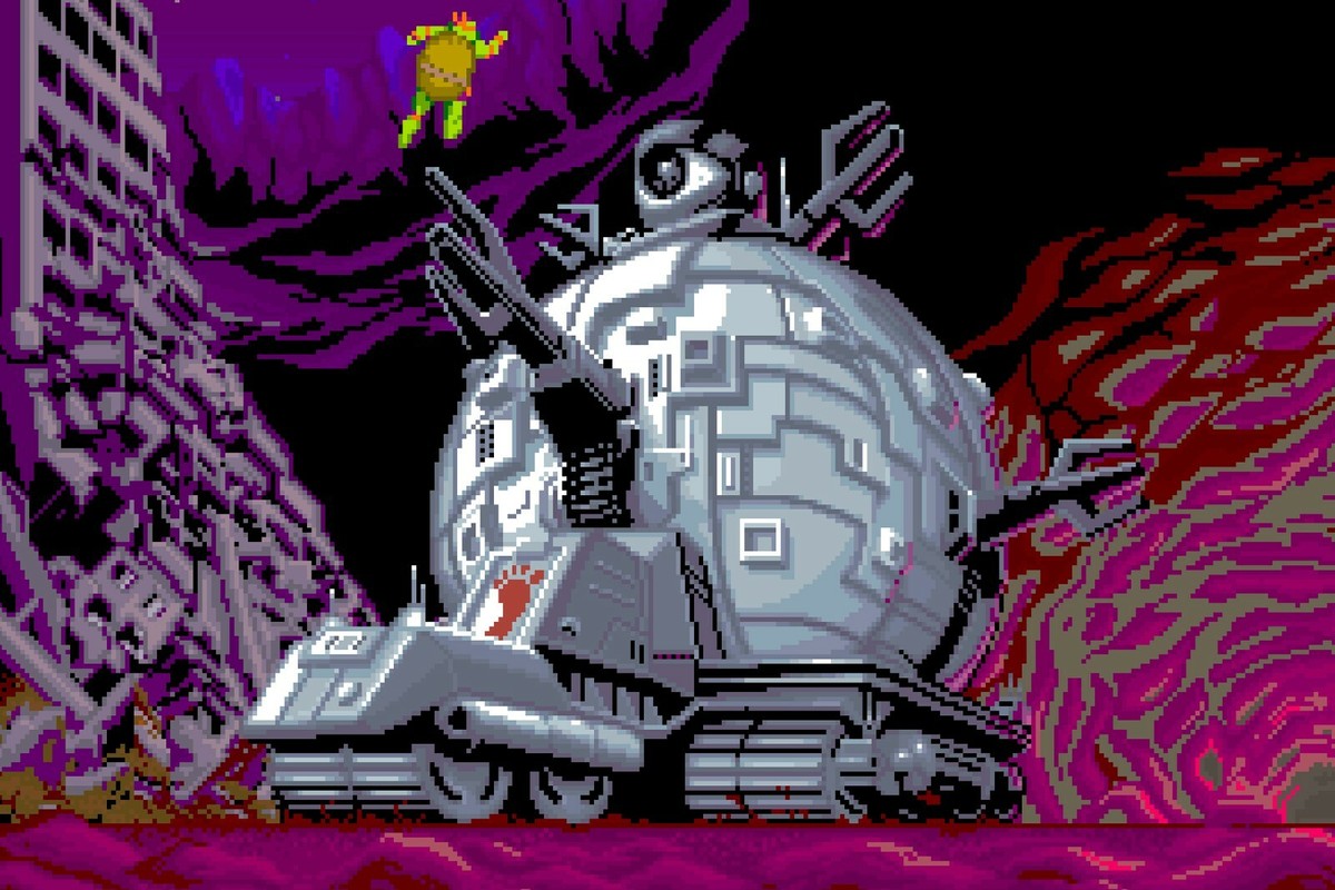 Teenage Mutant Ninja Turtles TMNT NES Retro Game Technodrome