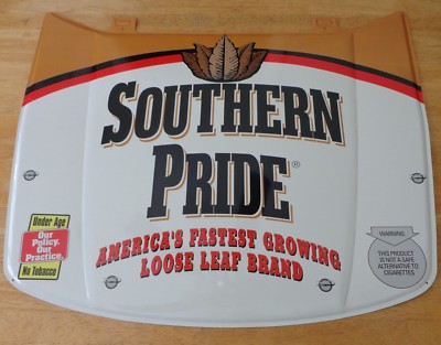 southern pride chewing tobacco Southern Pride Loose Leaf Chewing Tobacco Car Hood Shape Large Metal Tin  Sign