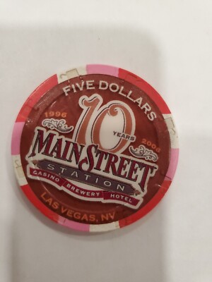 MAIN STREET Station Casino Brewery Hotel  Las Vegas Limited Edition $5.00 Chip 