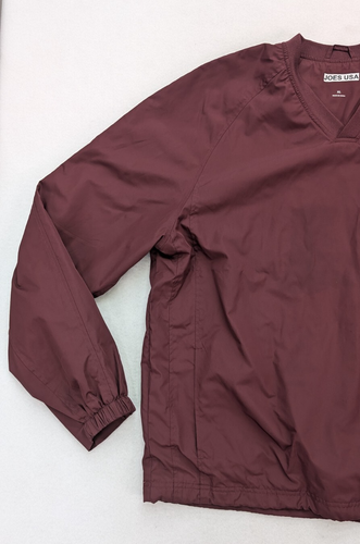 Joes USA Men's Jacket Size XL V-Neck Maroon Pullover Windbreaker Lightweight - Picture 4 of 18