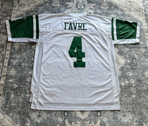 Camiseta deportiva de colección Y2K auténtica Reebok New York Jets Brett Favre #4 Team para hombre 2XL NFL - Imagen 2 de 18