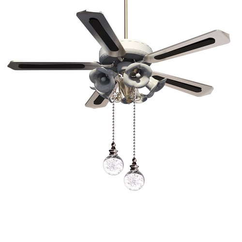 2pcs Crystal Bubble Ball Fan Pull Chain Lamp Metal Pull Extension for Light Fan - Bild 7 von 8