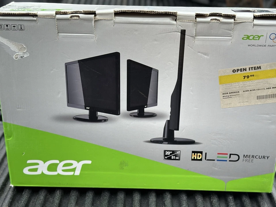 Acer S200HL 20” LCD Monitor With  Original Box Missing MountStand - Image 2 of 4