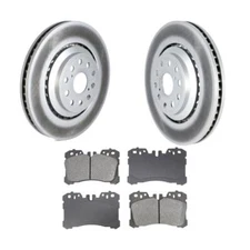 [Front] Coat Disc Brake Rotor Semi-Metallic Pad Kit For Lexus LS460 LS500 LS600h