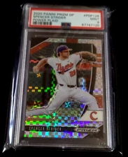 2020 PANINI PRIZM DP BASEBALL Spencer Strider Power Plaid PSA 9
