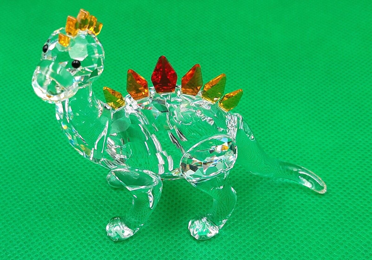 Swarovski Dinosaur with Colourful Crystal Comb & Plates 268204 MIB