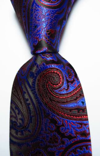 Nowy klasyczny żakardowy krawat męski Paisley 100% jedwab - Zdjęcie 19 z 61