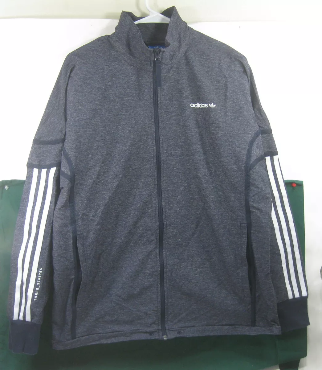 ADIDAS Tokyo Track Jacket BLACK WHITE STRAP SIDE ZIP POCKETS MEN Size M ***