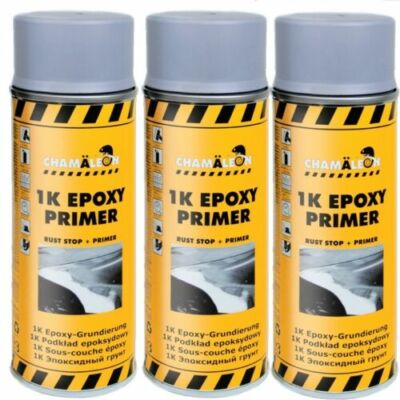 1K Grau 3 x 400ml Epoxy Primer Spray Grundierung Korrosionschutz Chamäleon 