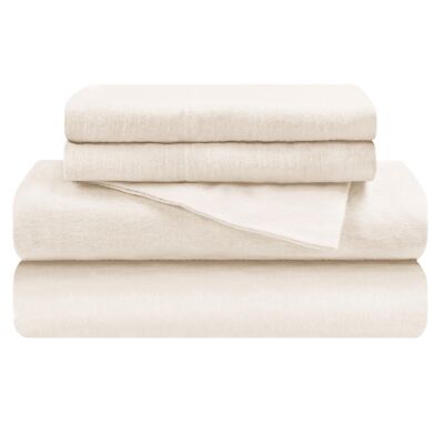 Flannelsh Sheet Set King Ivory