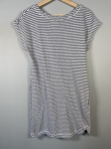 Max Studio Weekend Size Small Striped Short Sleeve Tunic Dress Pockets Fisherman - Picture 7 of 12