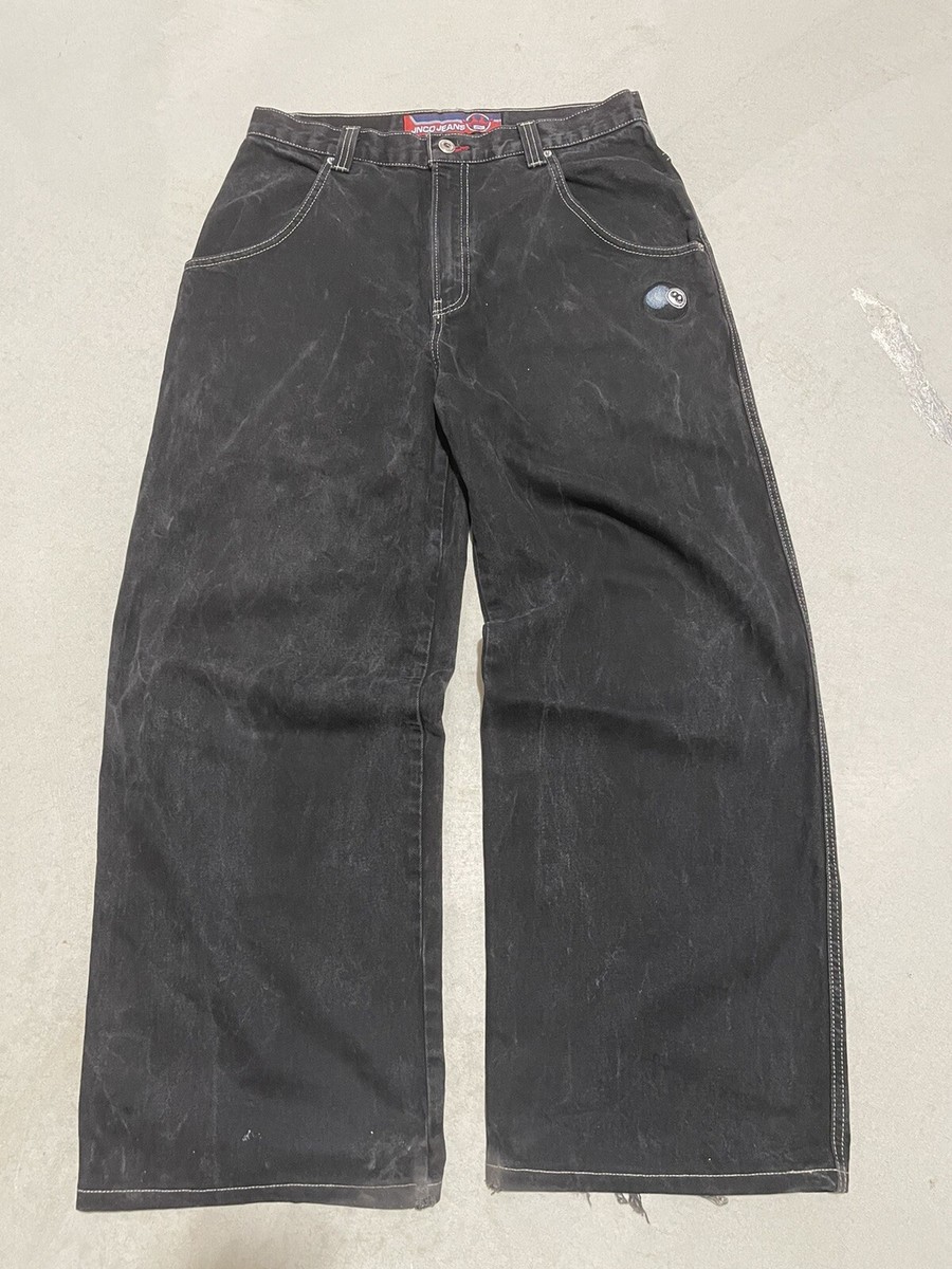 vintage Y2K JNCO Jeans 8-Ball Bulldog black BAGGY loose vintage Y2K JNCO Jeans 8-Ball Bulldog black BAGGY loose