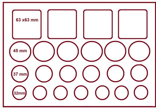 Alu-Großer-Münzkoffer-Diamant Look-&-münztableaus IN Blu Rosso Scuro - Foto 101 di 171