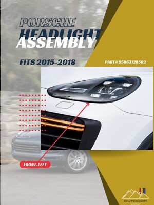 15-18 PORSCHE CAYENNE Passenger Left side OEM Headlight Assembly ALENCY / アレンシー / トライアングルビキニ