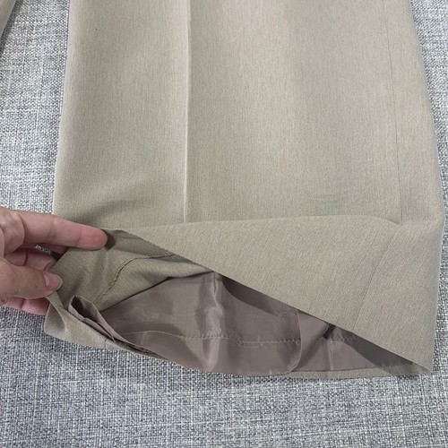 Vintage J. Gallery Mujer Pantalones Traje Talla 14 Tostado Pierna Recta Sarga Corbata Cinturón - Imagen 11 de 24