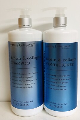Beauty Untouched ~ Biotin & Collagen Strengthening Shampoo & Conditioner 32 oz