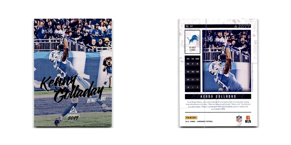 Kenny Golladay 2019 Panini Luminance #87 Detroit Lions Football Card NM - Image 3 of 3