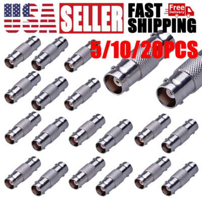 BNC Female to Female Connector Coupler Adapter for CCTV Camera 5/10/20PCS