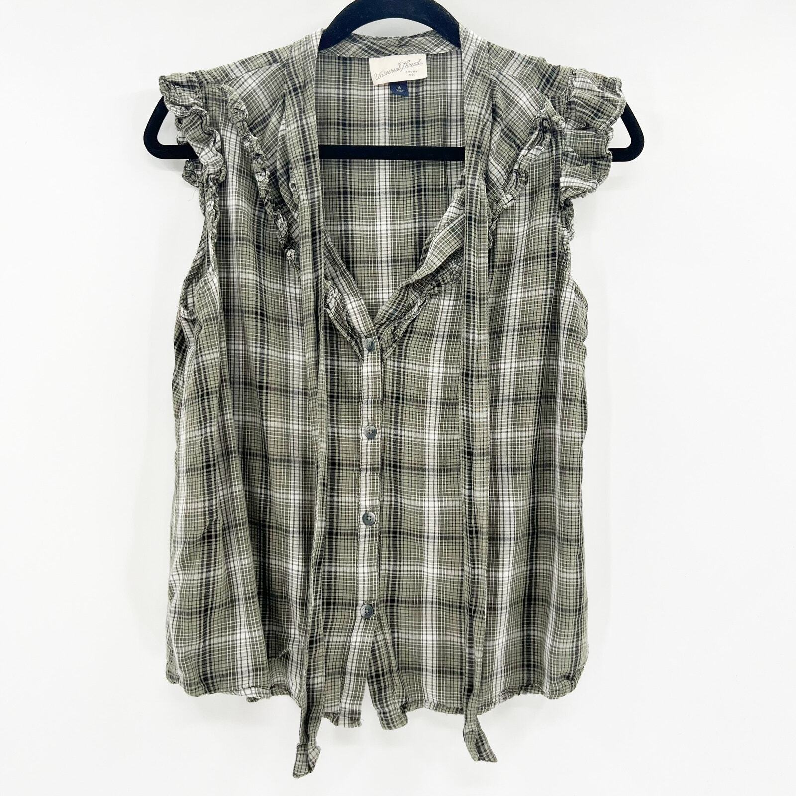 Universal Thread Button Down Blouse Womens Size M… - image 1