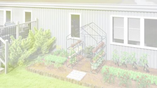 Outsunny Walk-in Greenhouse with 8 Shelves, Outdoor Small Greenhouse, White - Video 1 of 1