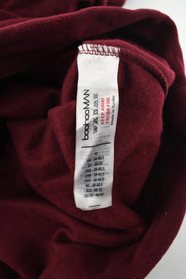 Acogedora sudadera suéter rojo borgoña BooHoo para hombre talla M Foto 4 de 4