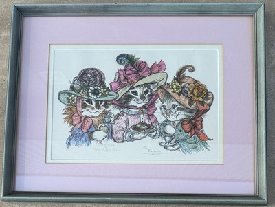 Cookie Time At Crab Apple Hill Cats Barbara Harmon Art Print Limited 168 Of 200