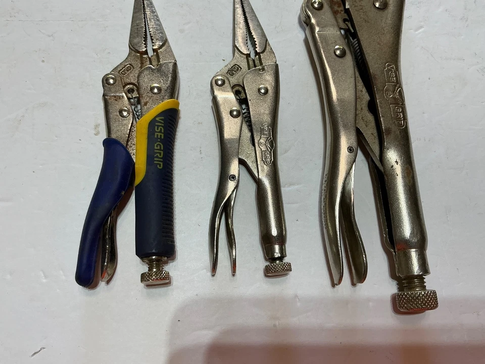 3 pairs of Vise Grips 1 10R, 2 long nose all for $35 (2 are USA made) - Image 3 of 4