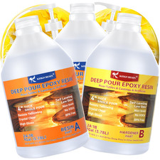 Deep Pour Epoxy Resin-3 Gallon 2-4 Inch Khkd Resin Crystal Clear Epoxy Resin